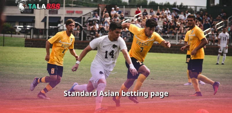 Standard Asian betting page